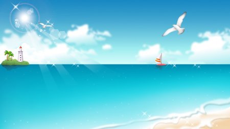 Морской пейзаж мультяшный