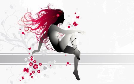 Обои на рабочий стол силуэт девушки