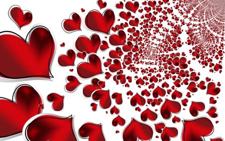 Много сердечек