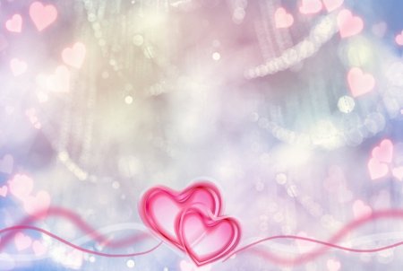 Фон с сердечками нежный