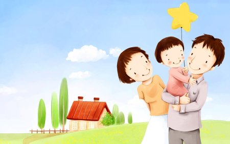 Счастливая семья рисунок