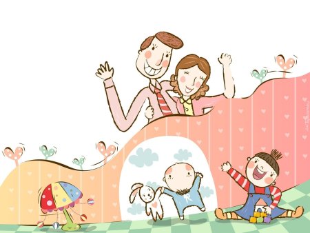 Взрослые и дети мультяшное