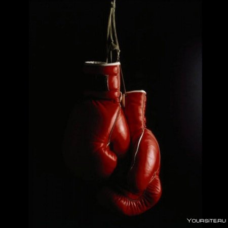 Боксерские перчатки на ринге