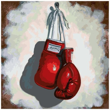 Боксерские перчатки на ринге