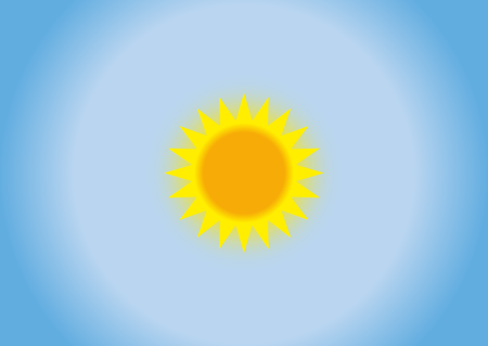 Солнышко на голубом небе
