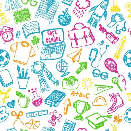 Фон школьные принадлежности