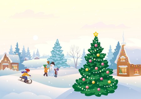 Новогодний фон для детей