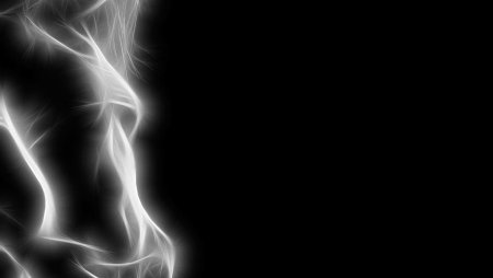 Женская фигура на черном фоне