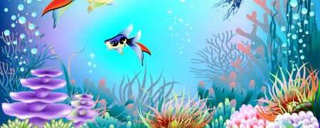 Фон детский рыбки