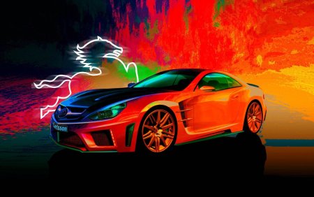 Красочный автомобиль