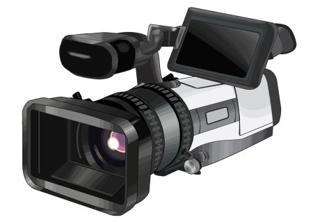 Видеокамера на прозрачном фоне