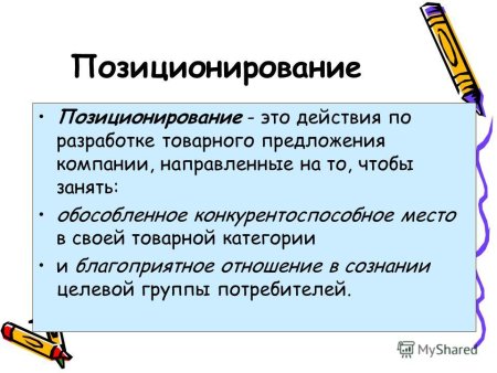 Позиционирование товара