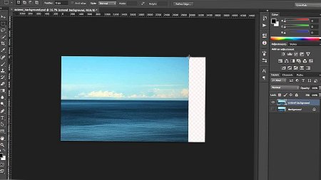 Увеличить фон в фотошопе