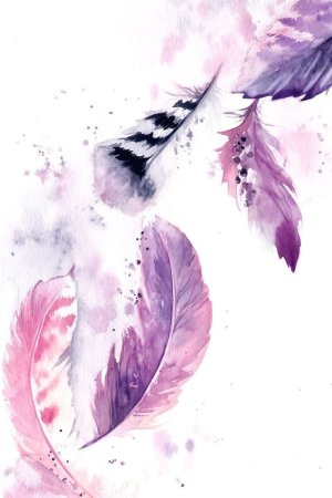 Перо акварель