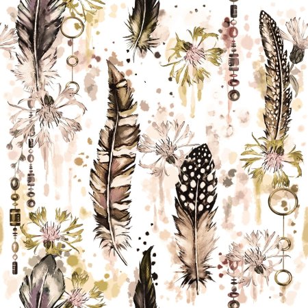 Орнамент перья