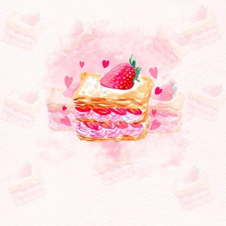 Акварельные сладости для визитки