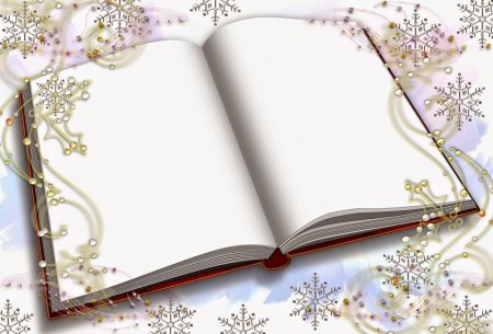 Открытая книга на прозрачном фоне