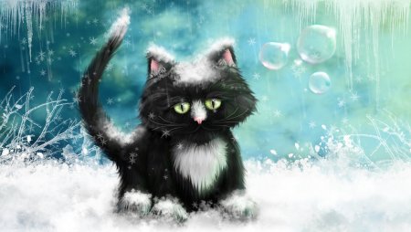 Зимний кот