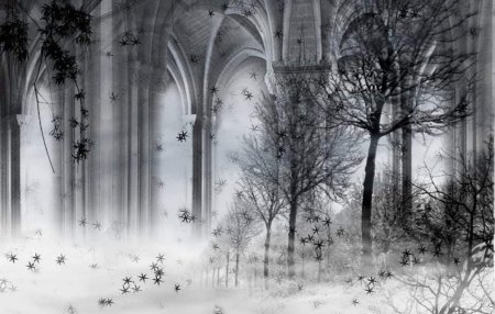 Готический зимний лес