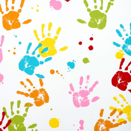 Фон цветные ладошки