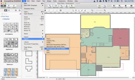 Microsoft Visio план магазина