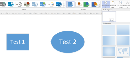 Visio цвет фона