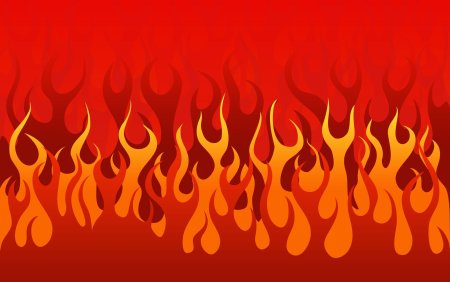 Языки пламени на белом фоне