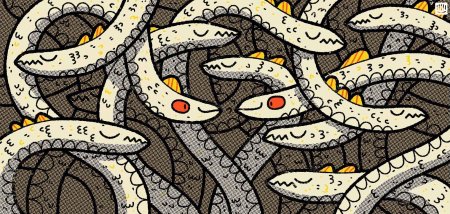 Паттерн со змеями