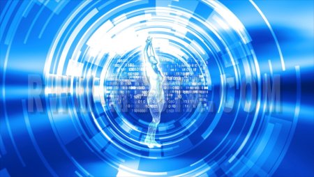 Синий футуристический фон