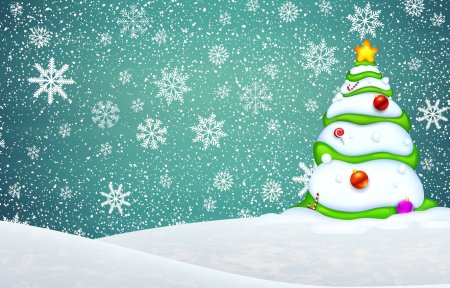 Новогодний фон с елкой