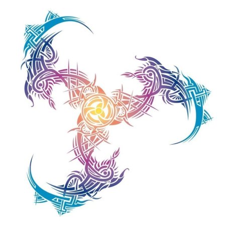 Тату узоры цветные