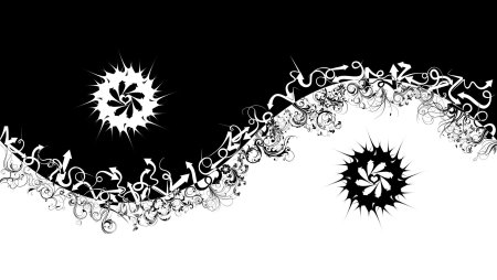 Черные узоры на белом фоне