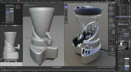 3d композиции в Blender статичность