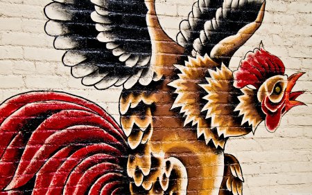 Обои с петухами на стену