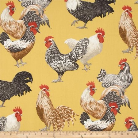 Ткань с курочками