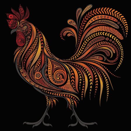 Стилизованные петухи