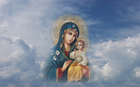 Богородица картинки серо-белая