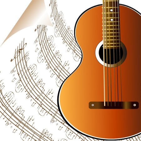 Гитара на прозрачном фоне