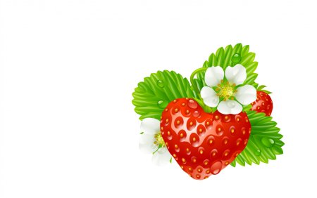 Клубника на белом фоне
