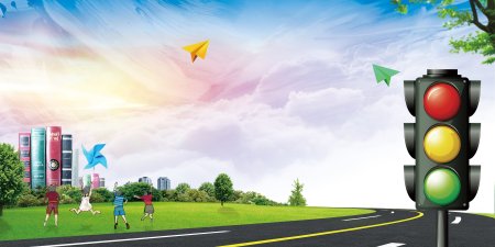 Светофор на дороге