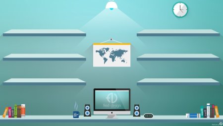 Рабочий стол полочки