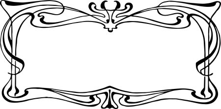 Рамка с вензелями на прозрачном фоне