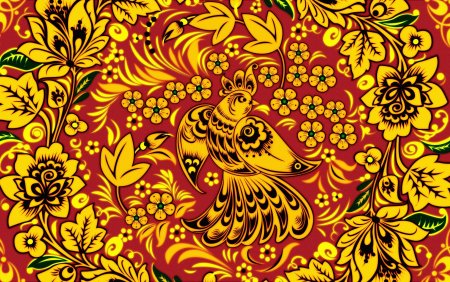 Хохломская роспись паттерн