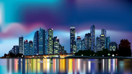 Современный город вектор