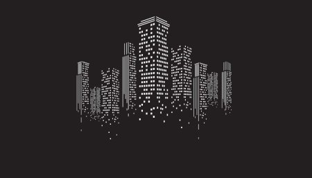 Ночной город фон 4к