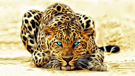 Алмазная мозаика леопард 40х50