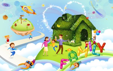 Семейный фон для детей