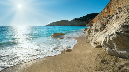Пляж голубая Лагуна Крым