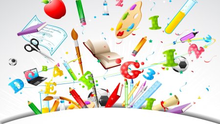 Канцелярские принадлежности на прозрачном фоне