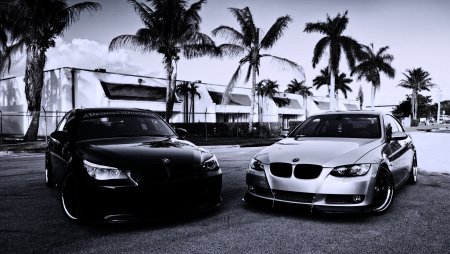 БМВ бело черная